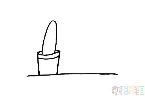简单可爱的仙人掌盆栽简笔画图片