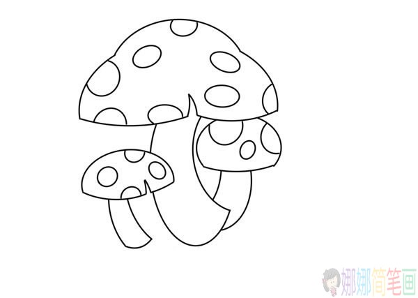 蘑菇简笔画图片大全,蘑菇简笔画彩色步骤