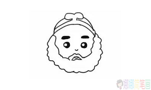 沙僧简笔画带颜色,沙僧简笔画步骤图