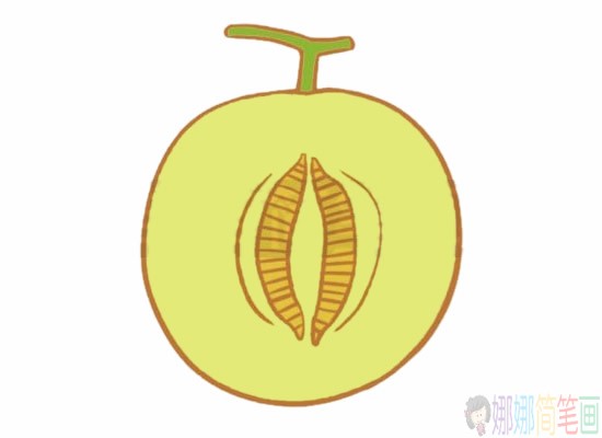 哈密瓜简笔画图解教程,哈密瓜简笔画图片大全