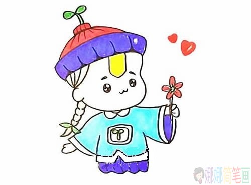 卡通僵尸简笔画，僵小鱼简笔画画法图片步骤