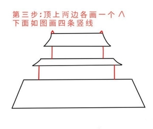 天安门简笔画怎么画，北京天安门简笔画绘画步骤