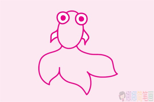 金鱼简笔画图片大全,金鱼简笔画步骤图