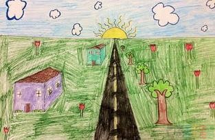 儿童画,美丽的春天儿童画优秀作品鉴赏