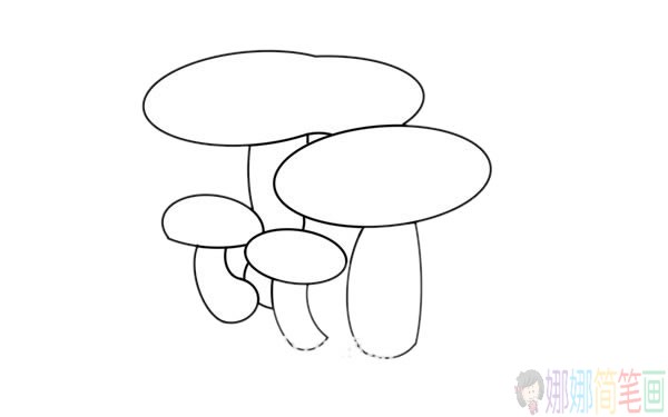 简笔画,牛肝菌简笔画的画法步骤图解教程