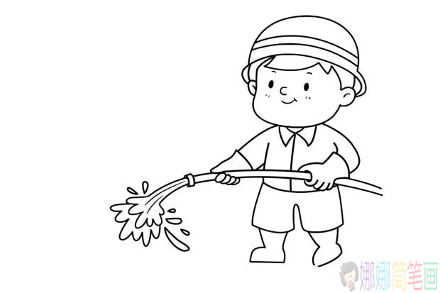简笔画，消防员简笔画怎么画？简单的消防员简笔画教学步骤分解图