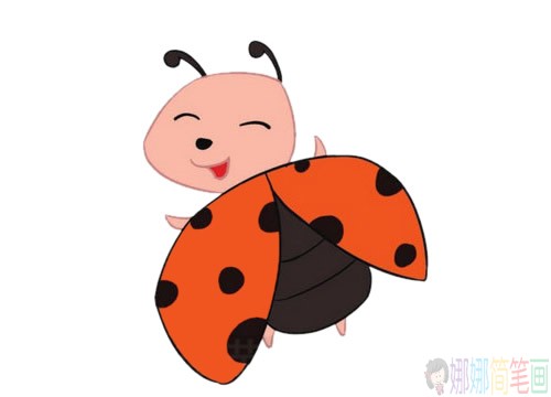 可爱的卡通七星瓢虫简笔画的画法步骤教程及图片大全