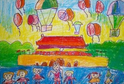 好看的热爱祖国主题儿童画优秀获奖作品