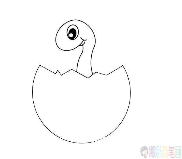 恐龙宝宝简笔画步骤,恐龙宝宝简笔画图解教程