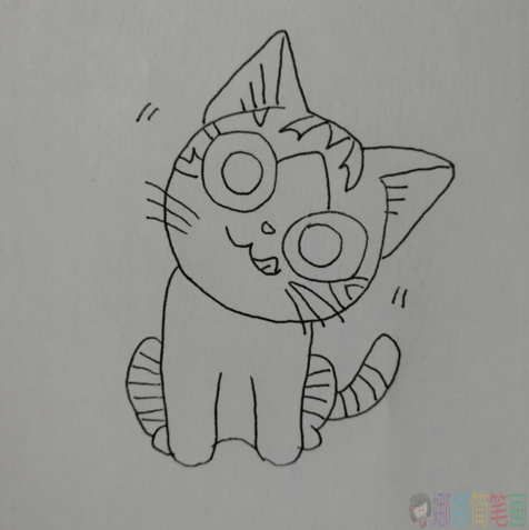 起司猫简笔画怎么画,可爱的起司猫简笔画