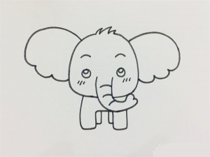 大象简笔画一步一步教，大象简笔画大全可爱