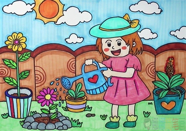 儿童画,五一劳动节儿童画,漂亮优秀的劳动节儿童画作品鉴赏