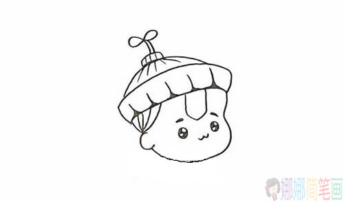 卡通僵尸简笔画，僵小鱼简笔画画法图片步骤