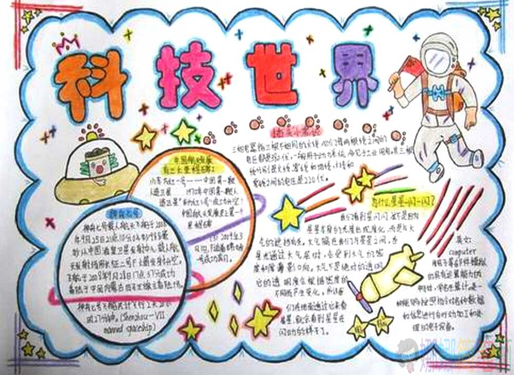 好看简单的科学知识手抄报作品图片