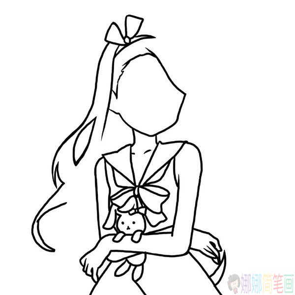 漂亮的女生简笔画,漂亮的女生简笔画教程图片