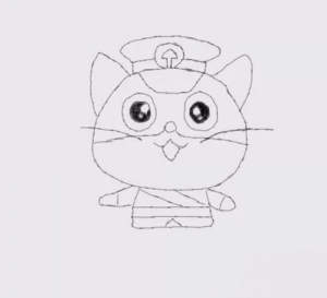 简笔画黑猫警长是怎么画的，卡通黑猫警长简笔画大全