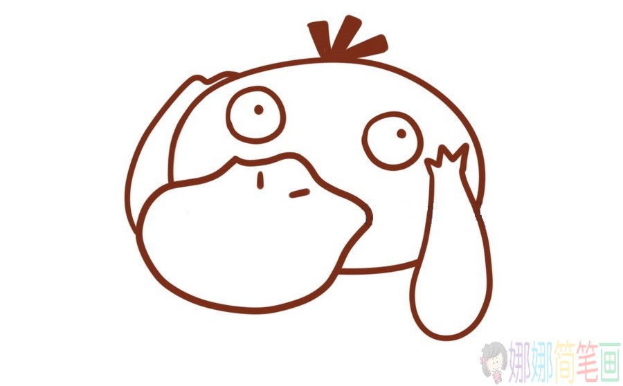 可达鸭简笔画怎么画,可爱的可达鸭简笔画画法教程图片