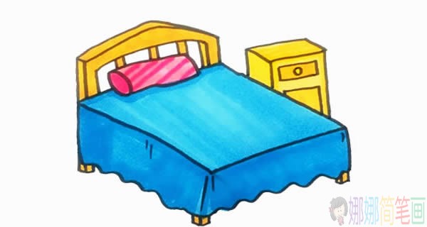 床简笔画步骤图,床简笔画图片大全