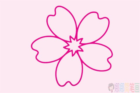 樱花简笔画图片大全,樱花简笔画步骤