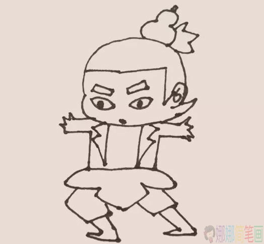 葫芦娃简笔画简单画法,葫芦娃简笔画步骤图解教程