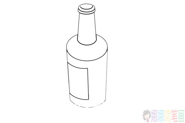 啤酒瓶简笔画的画法,啤酒瓶简笔画图片