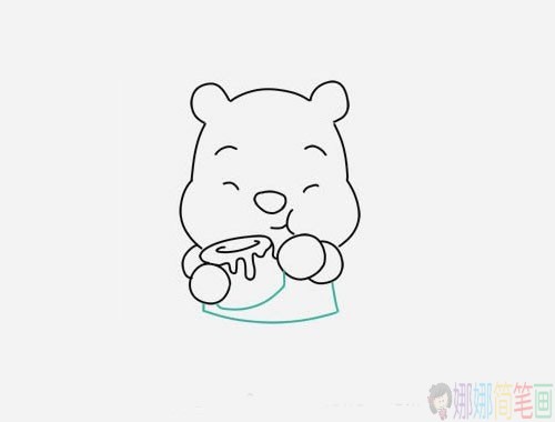 小熊维尼简笔画步骤图,小熊维尼简笔画图片大全