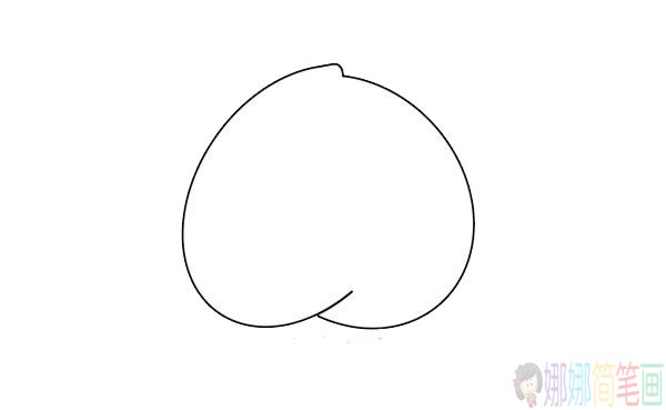 彩色桃子简笔画的画法,桃子简笔画图解教程