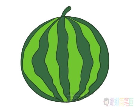 西瓜简笔画画法步骤,西瓜简笔画图片大全