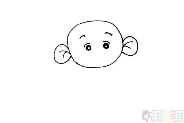 简笔画,可爱的大耳朵图图简笔画步骤图片教程