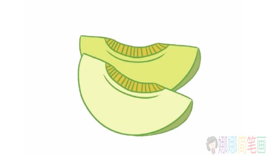 哈密瓜简笔画图解教程,哈密瓜简笔画图片大全