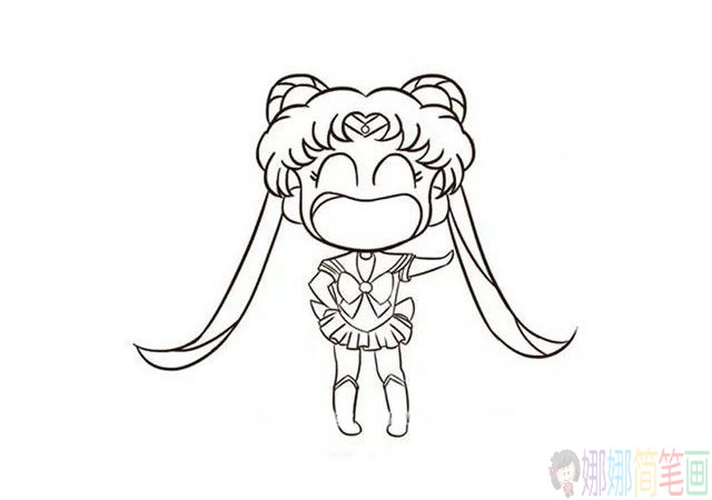美少女战士简笔画怎么画,月野兔简笔画图片大全