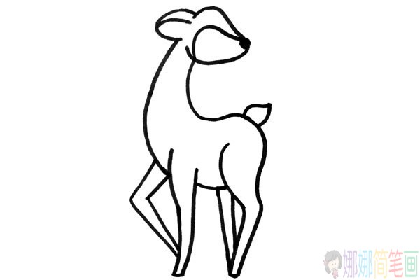 简单可爱的梅花鹿的简单画法 一步步教儿童学画