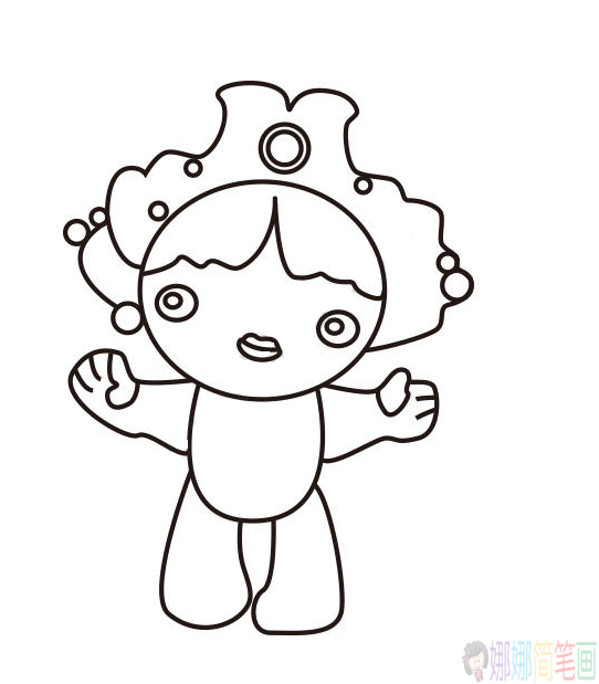 奥运福娃贝贝简笔画,可爱的奥运福娃贝贝简笔画画法教学