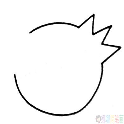 彩色石榴简笔画的画法,石榴简笔画图片