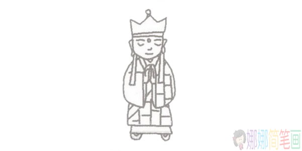 唐僧简笔画步骤,唐僧简笔画大全