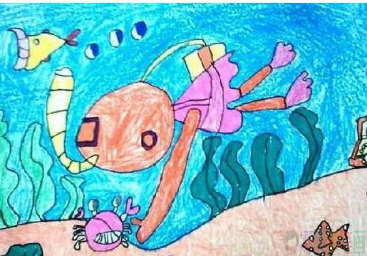 关于夏天的儿童画图片作品赏析