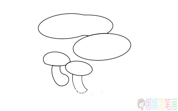 简笔画,牛肝菌简笔画的画法步骤图解教程