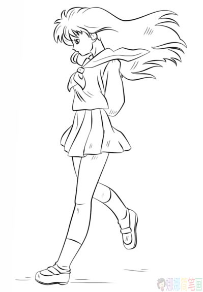 卡通美少女简笔画步骤,卡通美少女简笔画图片大全