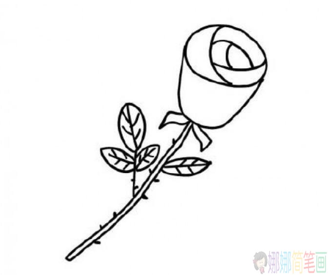 简单的玫瑰花简笔画,玫瑰花的简笔画图片