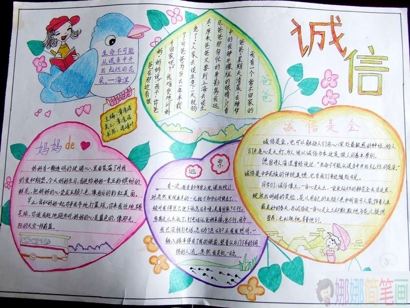 关于诚实守信手抄报优秀作品鉴赏