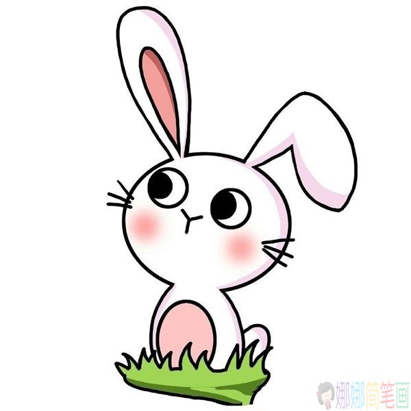 可爱的小兔子简笔画步骤教程,小兔子简笔画画法