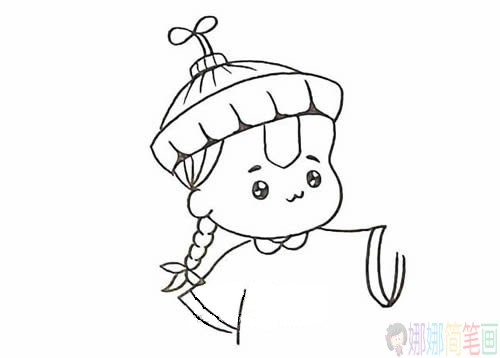 卡通僵尸简笔画，僵小鱼简笔画画法图片步骤