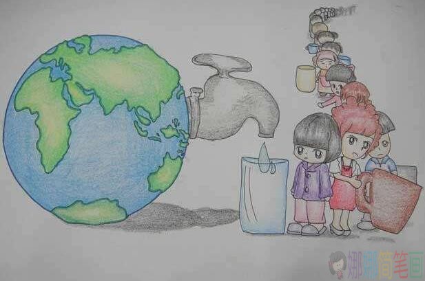 4月22日世界地球日儿童画图片