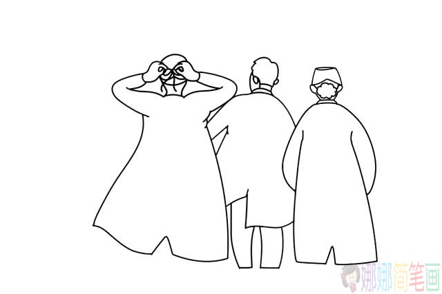 最美逆行者医生背影简笔画,医生简笔画步骤