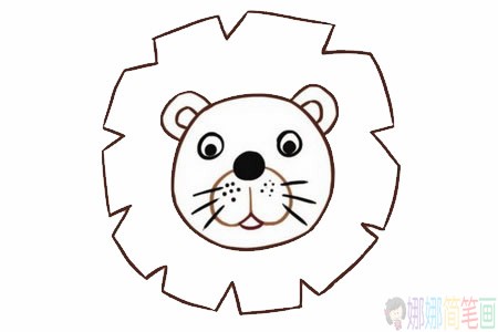 卡通狮子简笔画画法,狮子简笔画图片大全