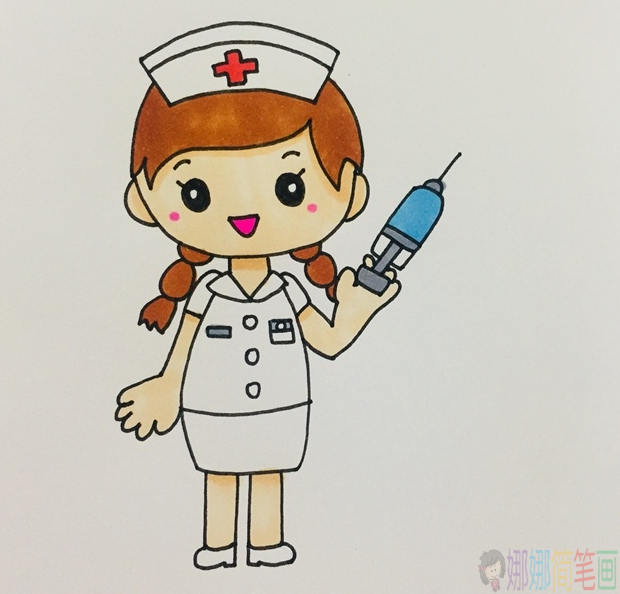 简单的护士小姐姐简笔画