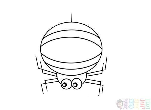 蜘蛛简笔画彩色,蜘蛛简笔画画法