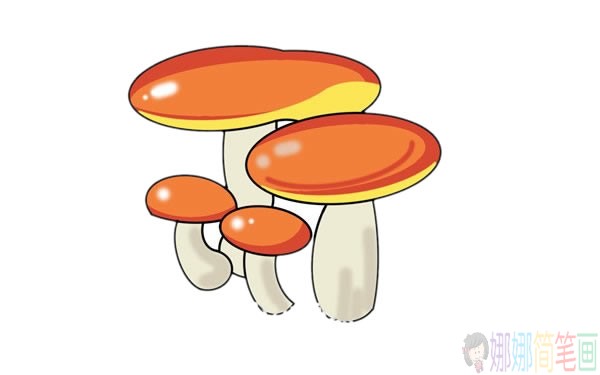 简笔画,牛肝菌简笔画的画法步骤图解教程