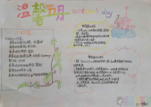 温馨五月天感恩母亲节手抄报图片大全