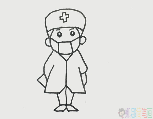 戴口罩的医生简笔画图片步骤